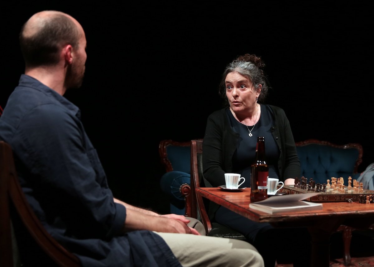 Andrew Laubscher and Megan Furniss in The Finkelsteins Are Coming to Dinner